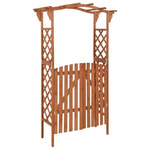 vidaXL Pergola med port 116x40x204 cm heltre gran