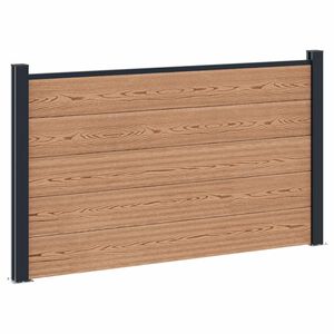 vidaXL Gjerdesett 180 x 105 cm WPC og Aluminium Brun