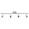 vidaXL Takspot med s&oslash;kelys Nikkel 61 x 10 x 12,5 cm Metall
