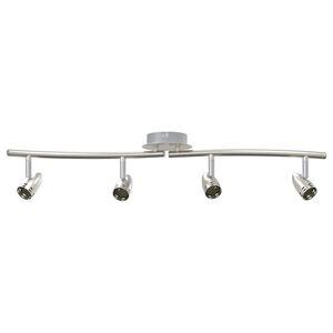 vidaXL Takspot med s&oslash;kelys Nikkel 61 x 10 x 12,5 cm Metall