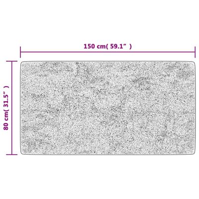 vidaXL Vaskbart teppe 80x150 cm grå sklisikker