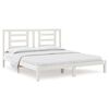 vidaXL Sengeramme hvit heltre 180x200 cm Super King