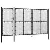 vidaXL Hageport st&aring;l 400x175 cm svart