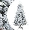 vidaXL Kunstig svingbar juletre med sn&oslash;dekk Hvit 120 cm