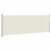vidaXL Uttrekkbar sidemarkise 170x500 cm kremhvit