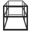 vidaXL TV-benk svart med svart herdet glass 120x40x40 cm