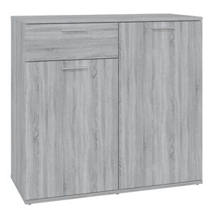 vidaXL Skjenk gr&aring; sonoma 80x36x75 cm konstruert tre