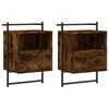 vidaXL Nattbord veggmontert 2 stk r&oslash;kt eik 40x30x61 cm konstruert tre