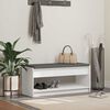 vidaXL Gangbenk Hvit 103 x 38 x 45 cm Konstruert treverk og stoff