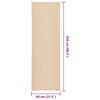 vidaXL Teppe ZIZUR beige 80x250 cm jute-utseende innend&oslash;rs og utend&oslash;rs
