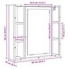 vidaXL Baderomsspeil gammelt tre 60x16x60 cm konstruert tre