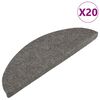vidaXL Selvklebende trappematter 20 stk gr&aring; 56x17x3 cm