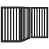 vidaXL Hundeport sammenleggbar 3 paneler svart 150 cm poppeltre