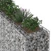 vidaXL Gabion hevet seng 3 pcs s&oslash;lv 250 x 50 x 150 cm Galvanisert St&aring;l