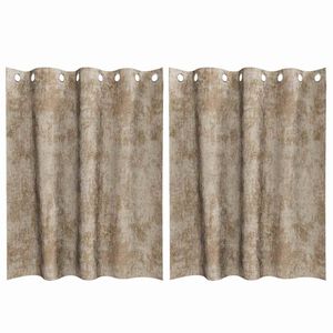 vidaXL Fl&oslash;yel Gardiner 2 pcs champagne 140 x 140 cm Fl&oslash;yel