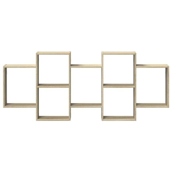 vidaXL Vegghylle sonoma eik 159x18x65 cm konstruert tre