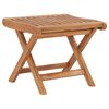 vidaXL Sammenleggbar fotskammel 46,5x49x41,5 cm heltre teak