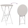 vidaXL Sammenleggbart Bistrosett 3 pcs Beige St&aring;l