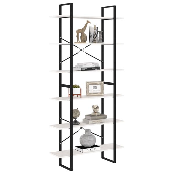 vidaXL Høyskap hvit 100x30x210 cm heltre furu