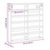 vidaXL Visningsskap Svart Eik 60 x 8,5 x 58 cm Konstruert tre