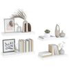 vidaXL Flytende vegghyller 4 stk h&oslash;yglans hvit 60x23,5x3,8 cm MDF