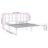 vidaXL Sengeramme grå heltre furu 200x200 cm