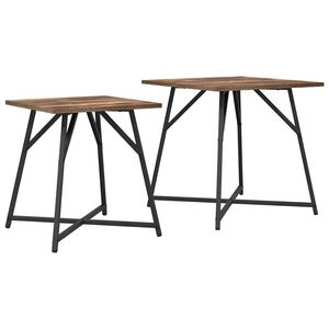 vidaXL Sidebordssett 2 stk. R&oslash;yk Eik og Svart 50 x 50 x 50 cm