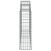vidaXL Gabionkurver buede 18 stk 200x30x100/120 cm galvanisert jern