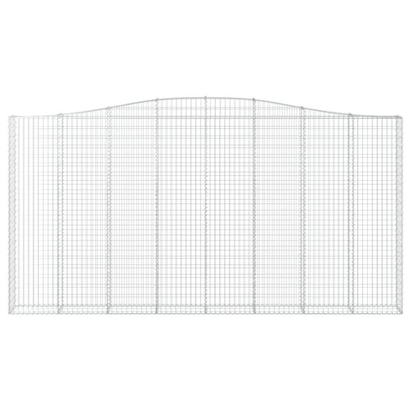 vidaXL Gabionkurver buede 4 stk 400x30x200/220 cm galvanisert jern