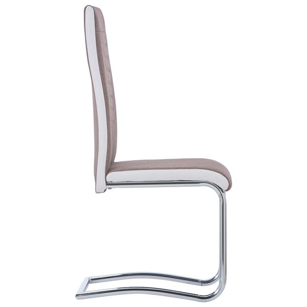 vidaXL Frittbærende spisestoler 2 stk brun stoff