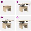 vidaXL Kaffebord Sonoma eik 55 x 54,5 x 45 cm Konstruert tre