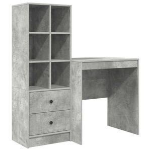 vidaXL Skrivebord Betonggr&aring; 115,5 x 50 x 127 cm 2 stk.