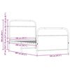 vidaXL Sengeramme uten madrass r&oslash;kt eik 100x200 cm konstruert tre