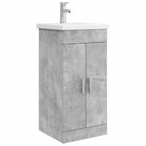 vidaXL Badm&oslash;bel med vask Betonggr&aring; 42 x 40 x 84,5 cm Konstruert tre