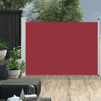 vidaXL Uttrekkbar sidemarkise 100x500 cm rød