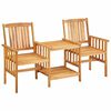vidaXL Hagestoler med tebord 159x61x92 cm heltre akasie