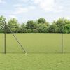 vidaXL Gjerdep&aring;le Gr&aring; 10 x 1,5 m (40 x 40 mm mesh) St&aring;l og PVC