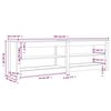 vidaXL Skobenk hvit 160x36,5x50 cm heltre furu