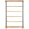 vidaXL Bokhylle med 5 etasjer 120x35x180 heltre mango og stål