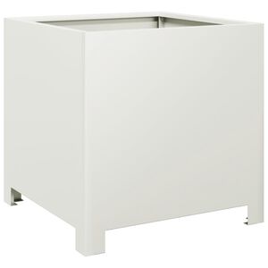 vidaXL Plantekasser hvit 40x40x40 cm st&aring;l