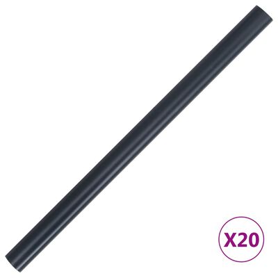 vidaXL Hageskjerm PVC 35x0,19 m matt mørkegrå