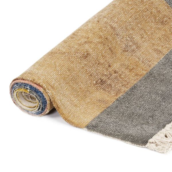 vidaXL H&aring;ndvevd kelim-teppe bomull 200x290 cm trykt flerfarget