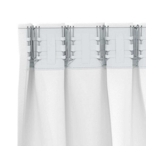 vidaXL M&oslash;rkleggende Gardiner med Ringer 2 pcs Ren Hvit 225 x 140 cm