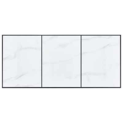 vidaXL Spisebord hvit 200x100x75 cm herdet glass
