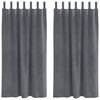 vidaXL Blendingsgardiner 2 stk. Lysegr&aring; 140 x 175 cm Fl&oslash;yel