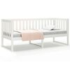 vidaXL Dagseng uten madrass hvit 75x190 cm heltre furu