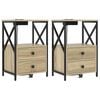 vidaXL Nattbordskap 2 pcs Sonoma eik 40 x 31 x 60 cm Konstruert tre