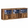 vidaXL LED sideboard Gamle tre 181 x 37 x 67 cm Konstruert tre