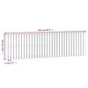 vidaXL Veggmontert sengegavl svart 204x3x60 cm heltre furu
