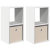 vidaXL Nattbord 2 stk. Hvit 30,5 x 27 x 59,5 cm Konstruert tre